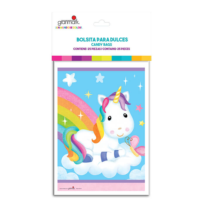 Bolsa Dulcera Unicornio Arcoiris C/25