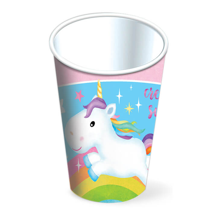 Vaso 9oz Unicornio Fantasia C/6