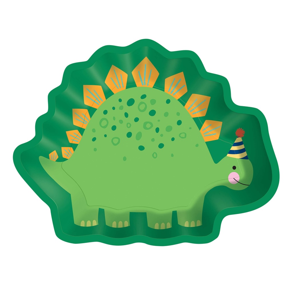 Plato 9" Shaped Dino-Mite / Dinosaur Party C/8
