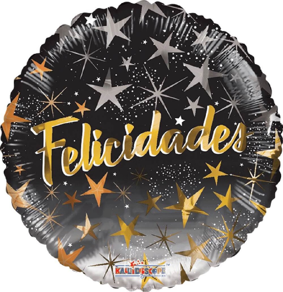 Globo 18" Felicidades Negro C/1