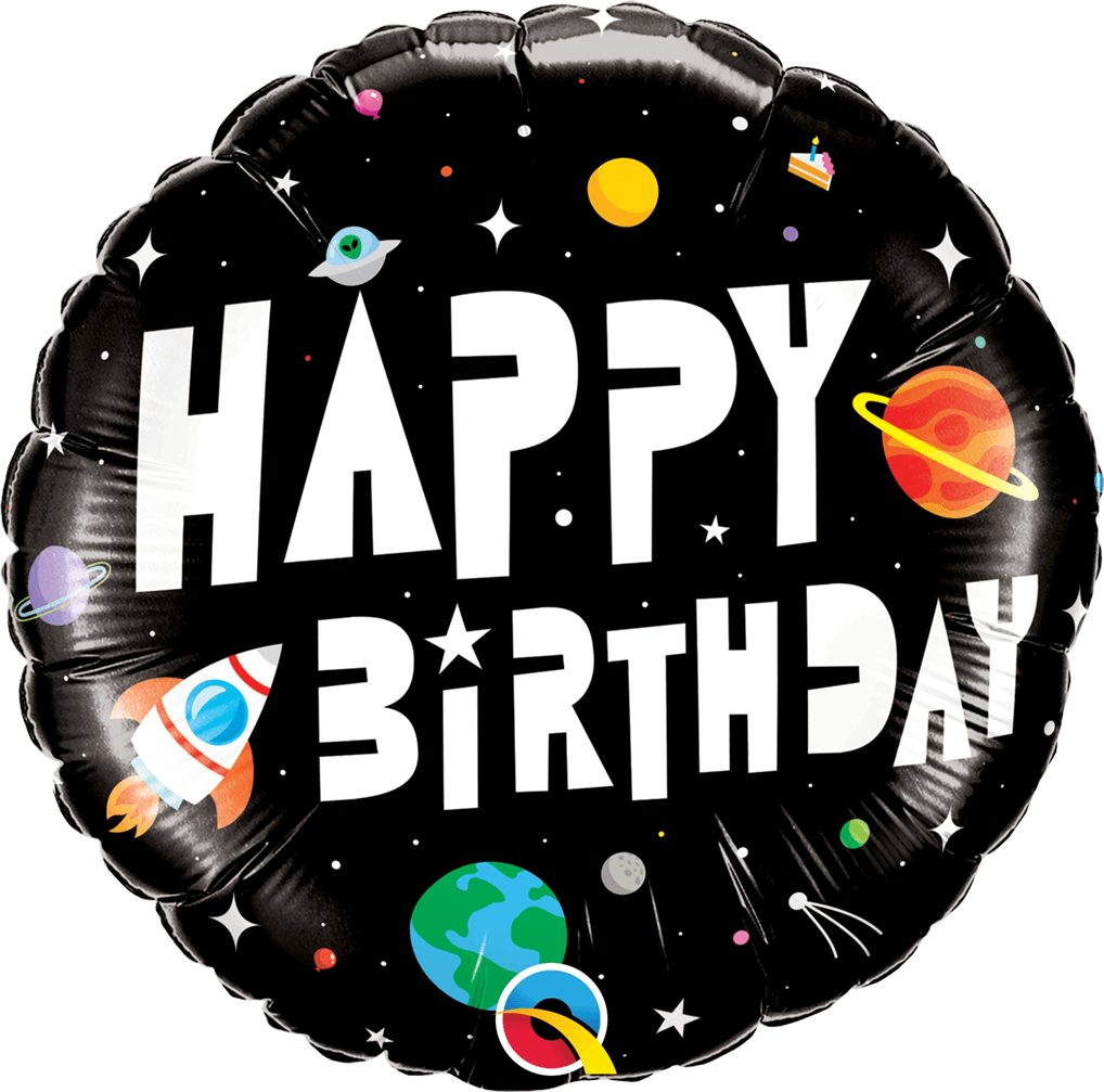 Globo 18" Happy Birthday Astronauta C/1
