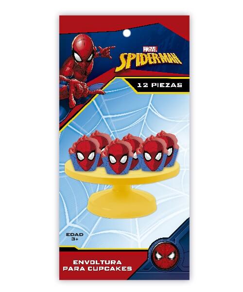 Envoltura Para Cupcake Spiderman C/12