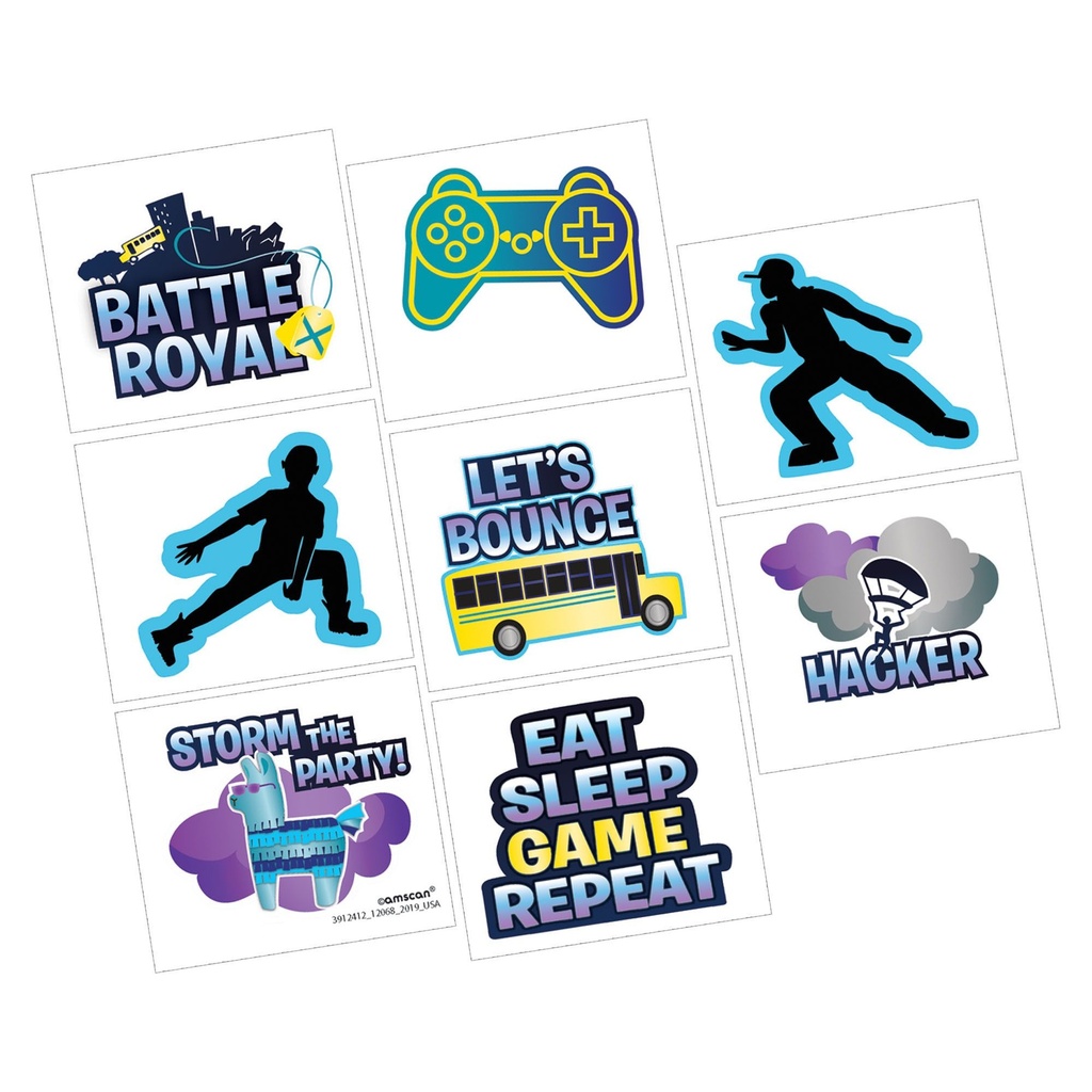 Tattoo Squares Fornite / Battle Royal C/8