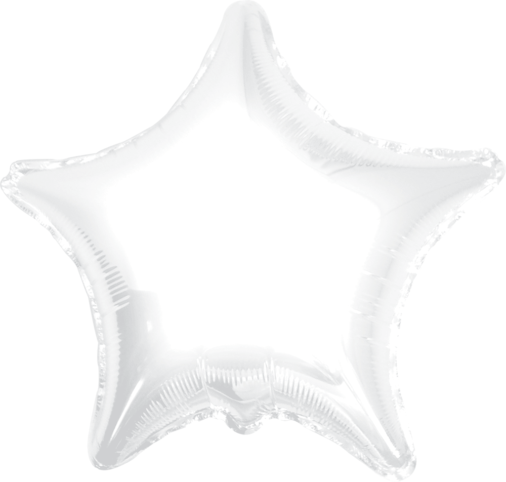 Globo 22" Estrella Metalica Blanca C/1