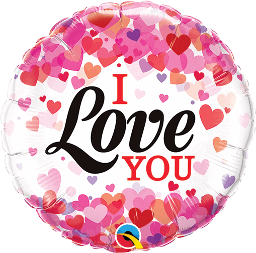 Globo 9" I Love You Corazones Corazones C/1