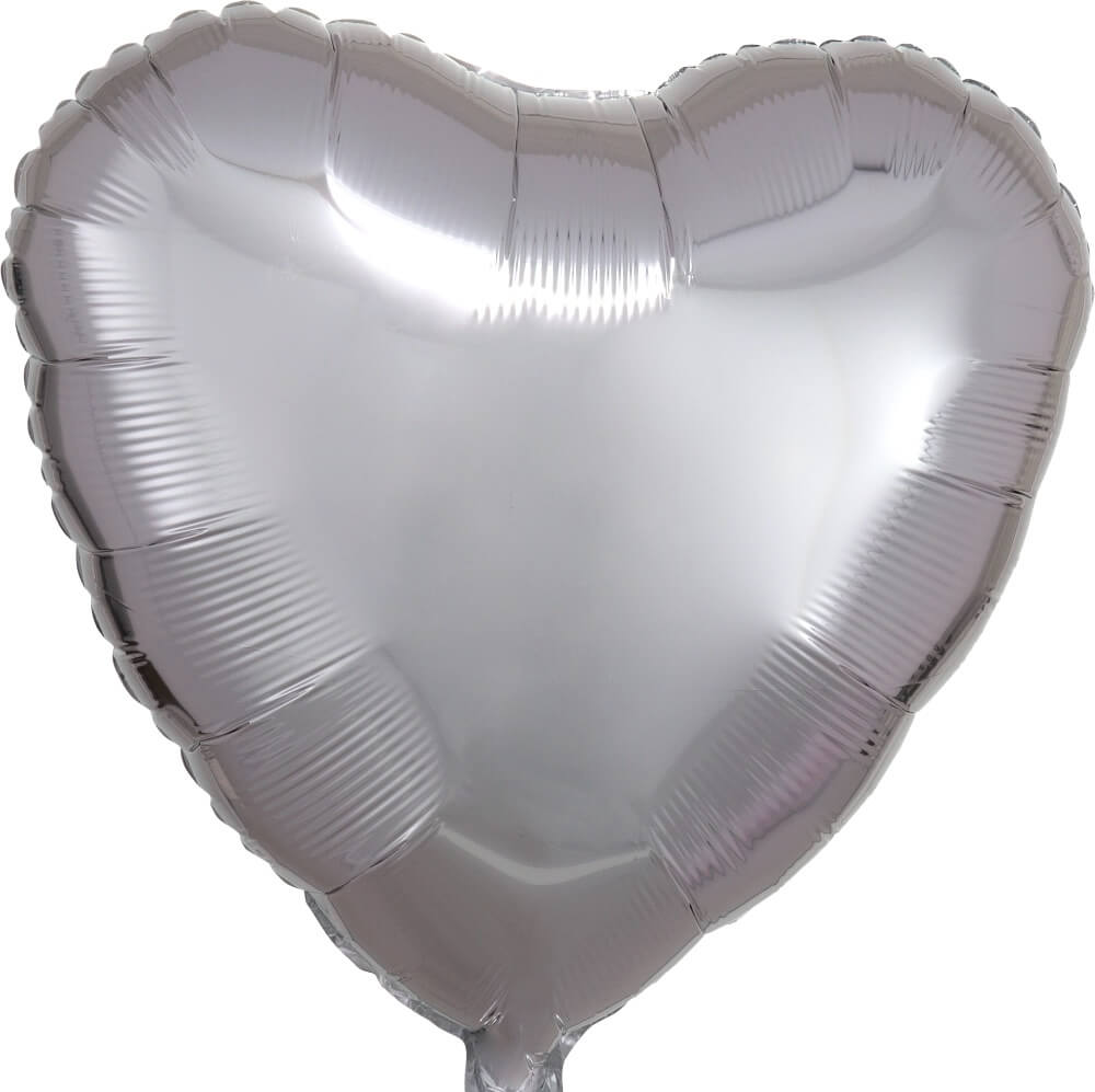 Globo 18" Corazon Plata C/1