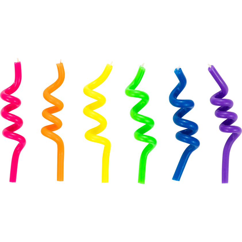 Velas Curly / Churro Neon C/6