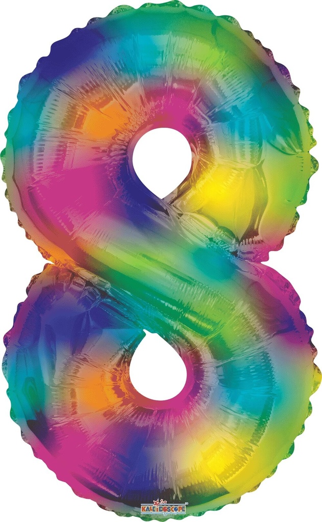 Globo 36" Numero 8 Multicolor C/1