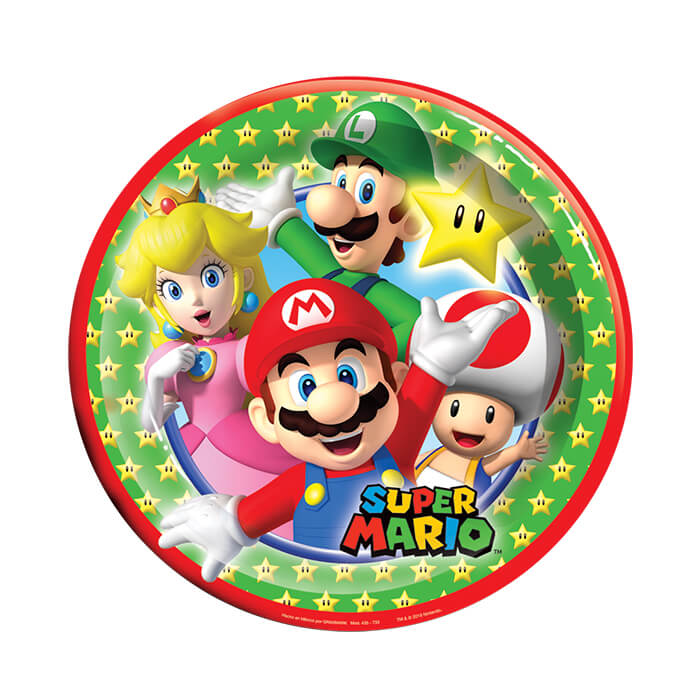 Plato 7" Mario Bros C/6