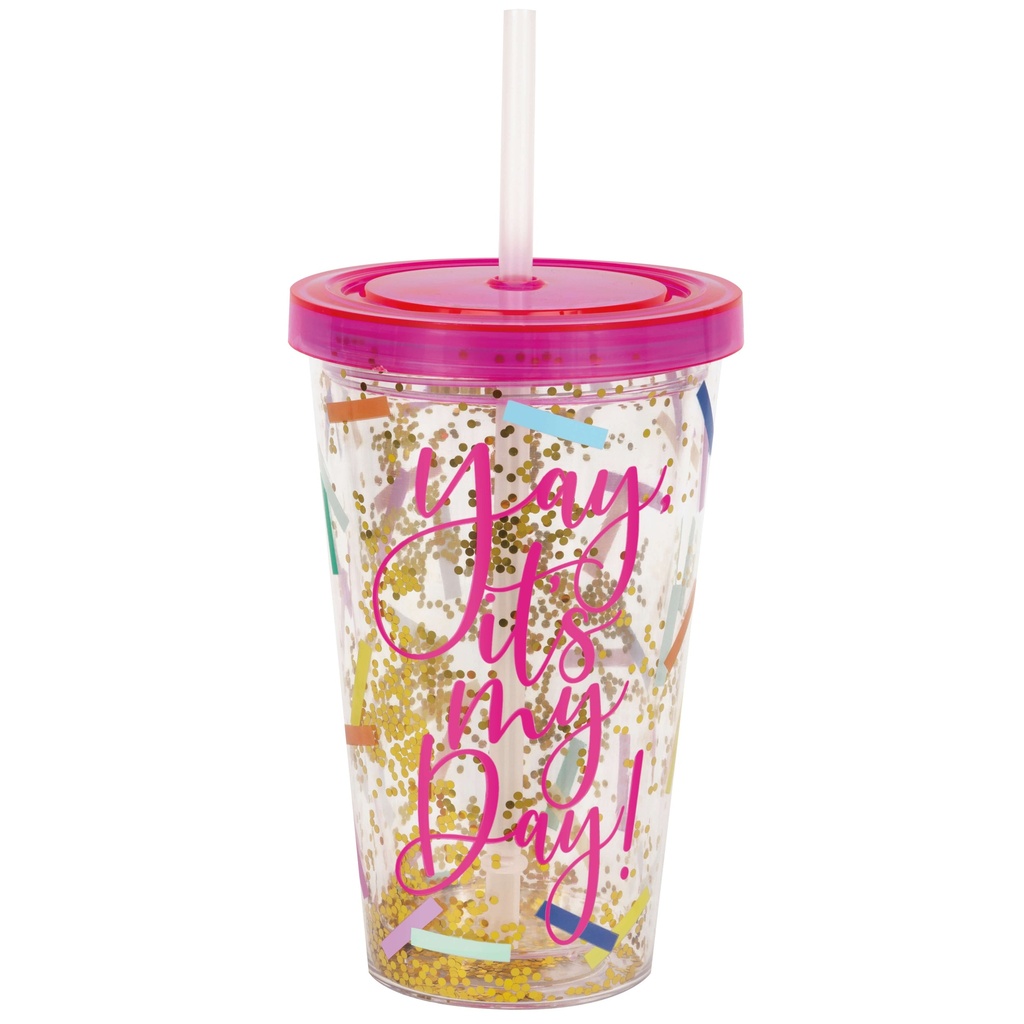 Vaso 16oz Rigido Pink Sprinkle C/1