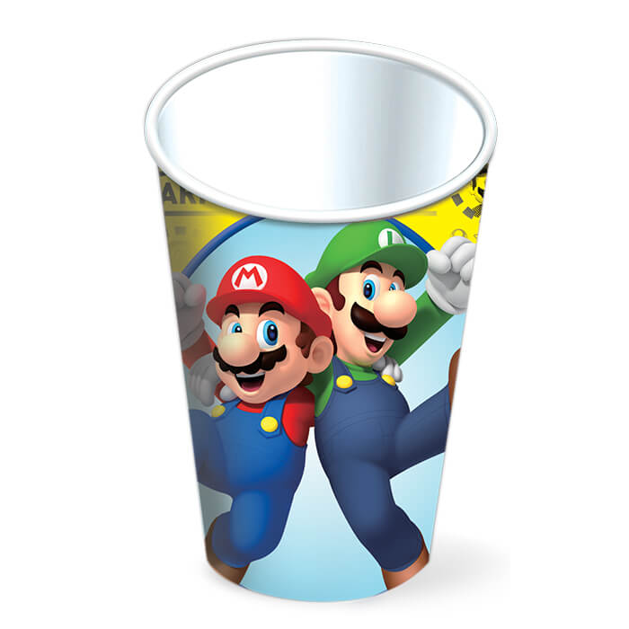 Vaso 9oz Mario Bros C/6