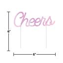 Cake Topper Iridescent Cheers C/1