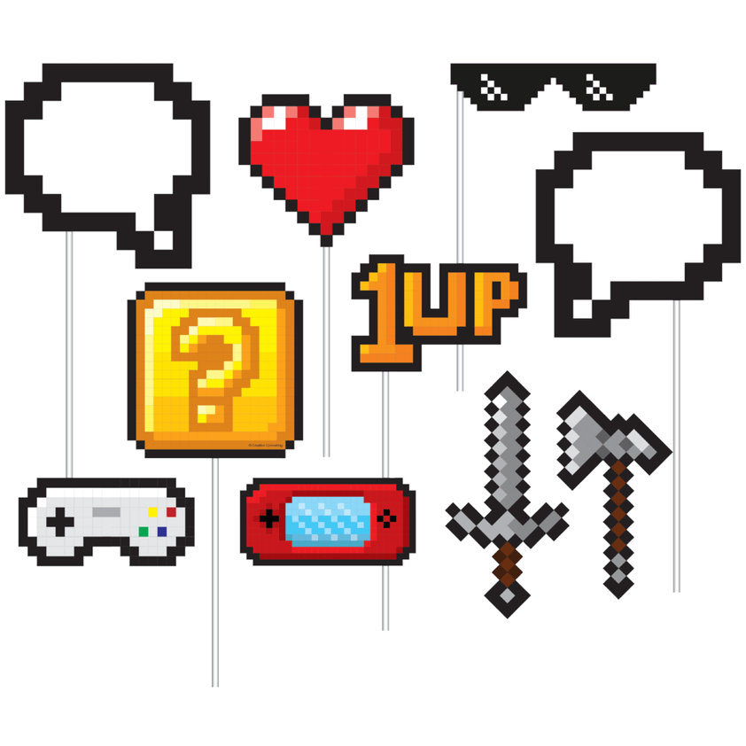 Photo Booth Props Gaming Party C/10