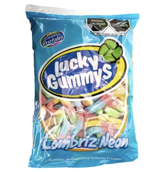 Lucky Gummys Lombriz Neon C/1Kg