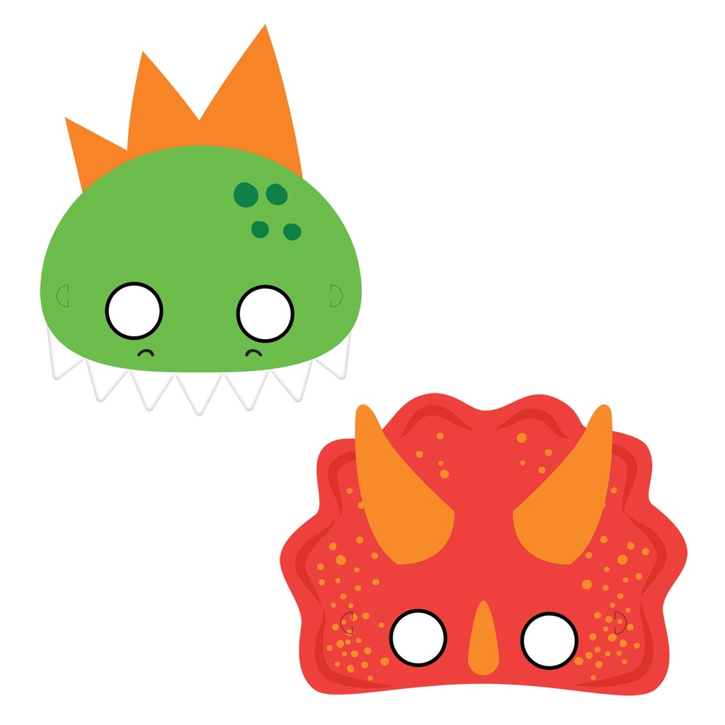 Mascaras Dino Party C/8