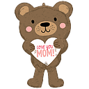 Globo 36" Love You Mom Bear C/1