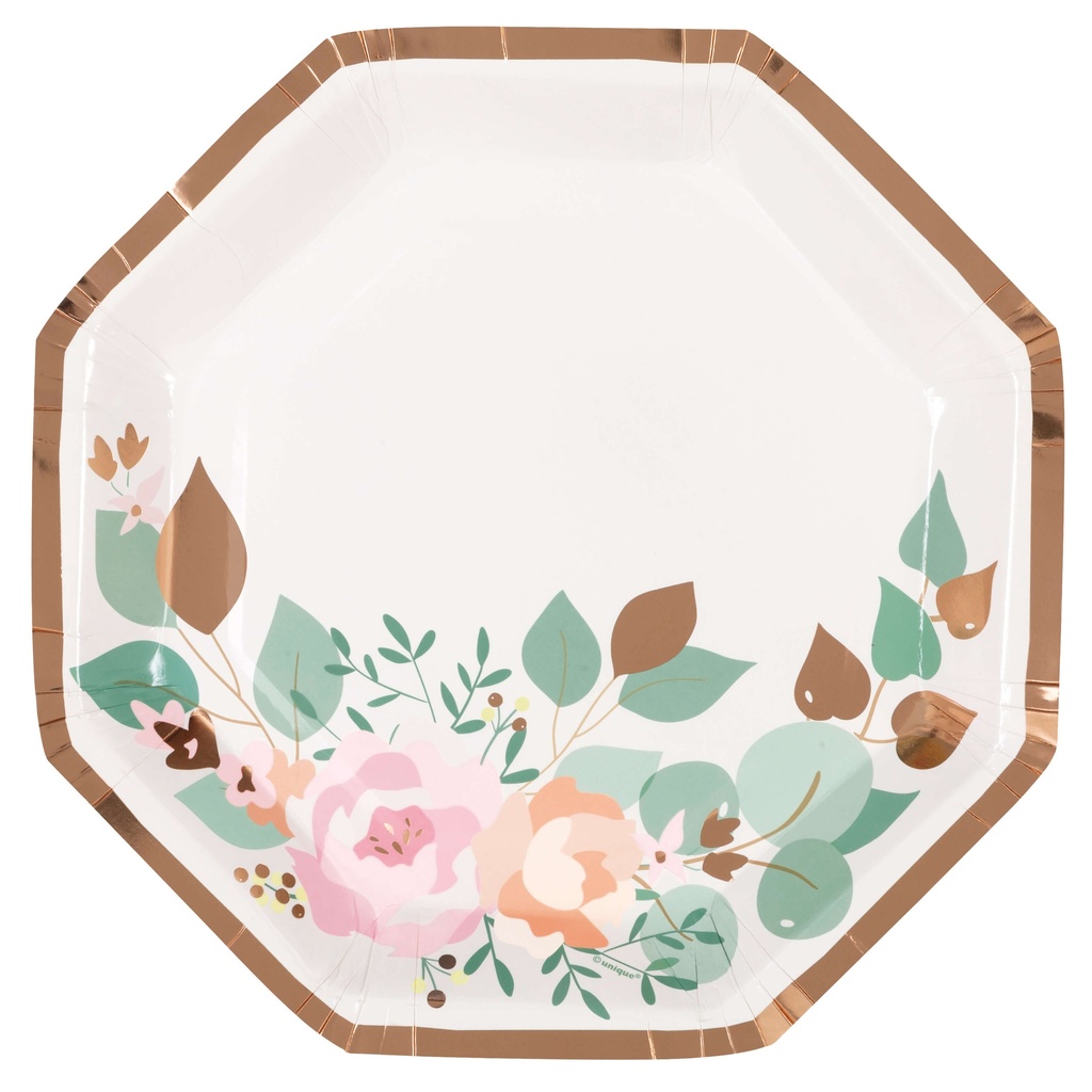 Plato 10" Pink Blooms C/8