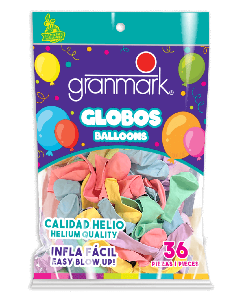 Bolsa De Globos 7" Colores Pastel C/72