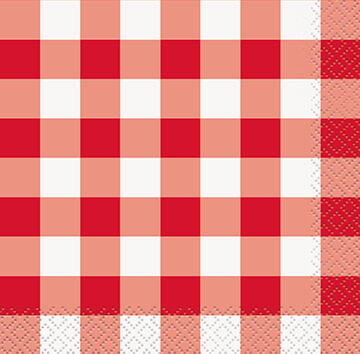 Servilleta Ch Red Gingham C/16