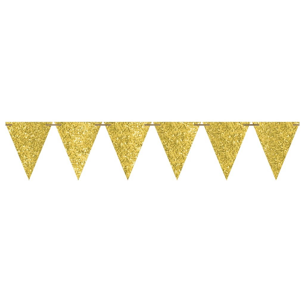 Banderin Grande Glitter Oro C/1