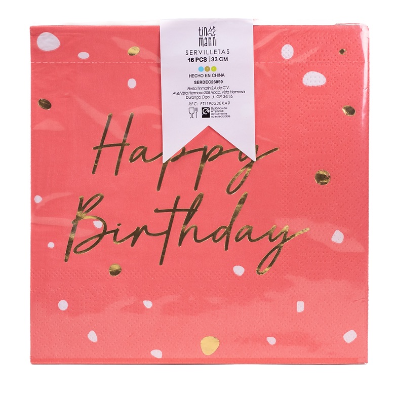 Servilleta G HB Pink Splash C/16