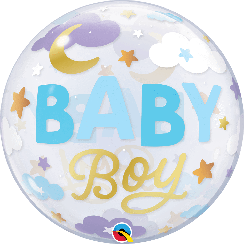 Bubble 22" Baby Boy Lunas y Estrellas C/1