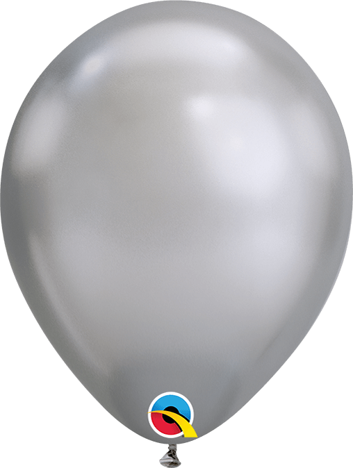 Globo 7" Latex Plata Chrome C/1