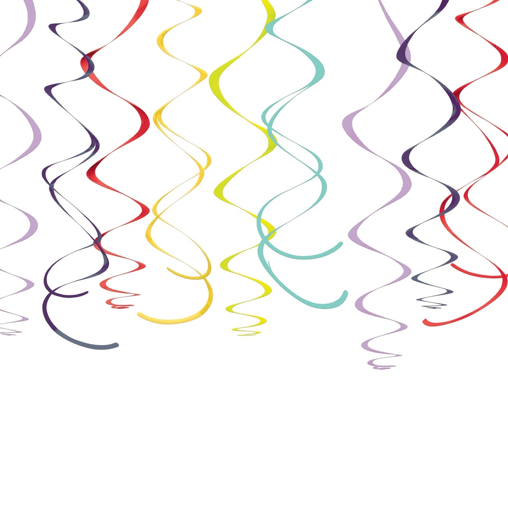 Swirls Decoration Rainbow C/12