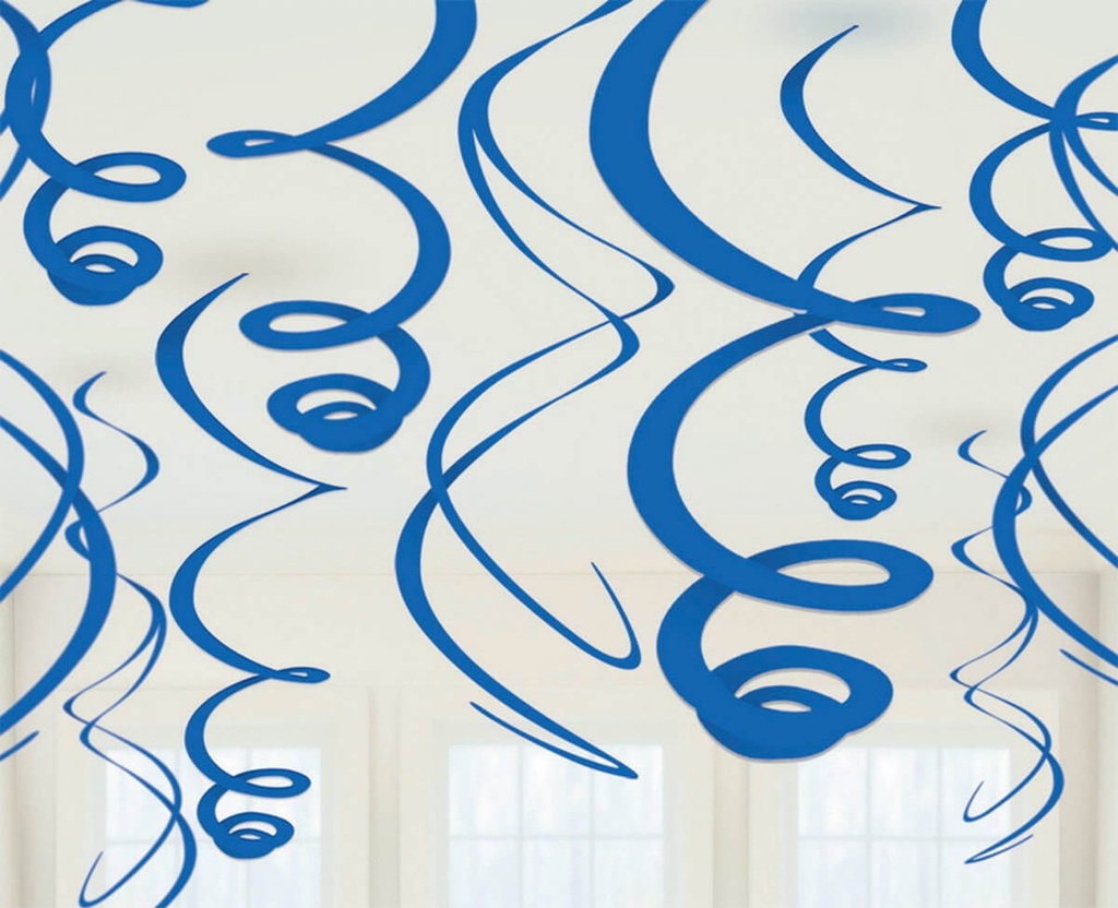 Swirls Decorations Azul C/12