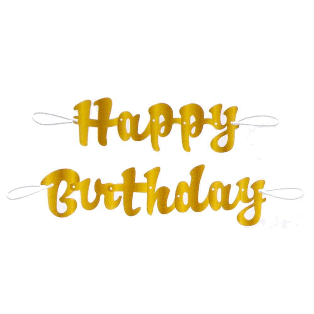 Happy Birthday Banner Gold C/1