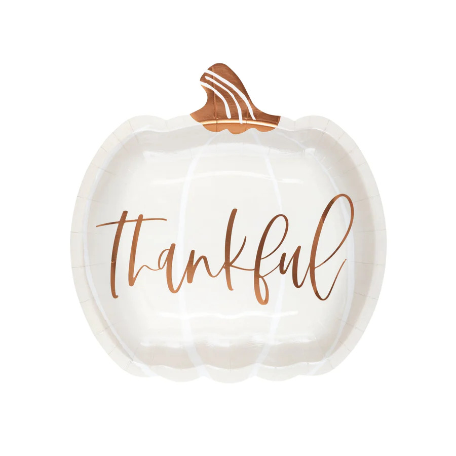 Plato Figura Pumpkin Shape Thankful C/8