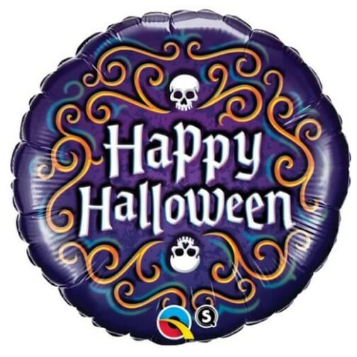 Globo 18" Redondo Happy Halloween