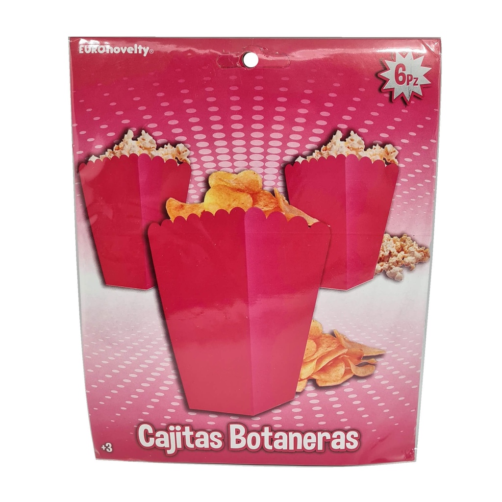 Caja Botanera Lisa Rosa C/6