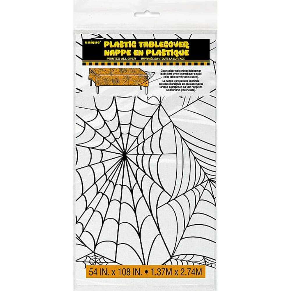 Mantel Plastico Transparente Spider Web C/1