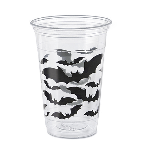 Vasos 16oz Black Bats Halloween C/8