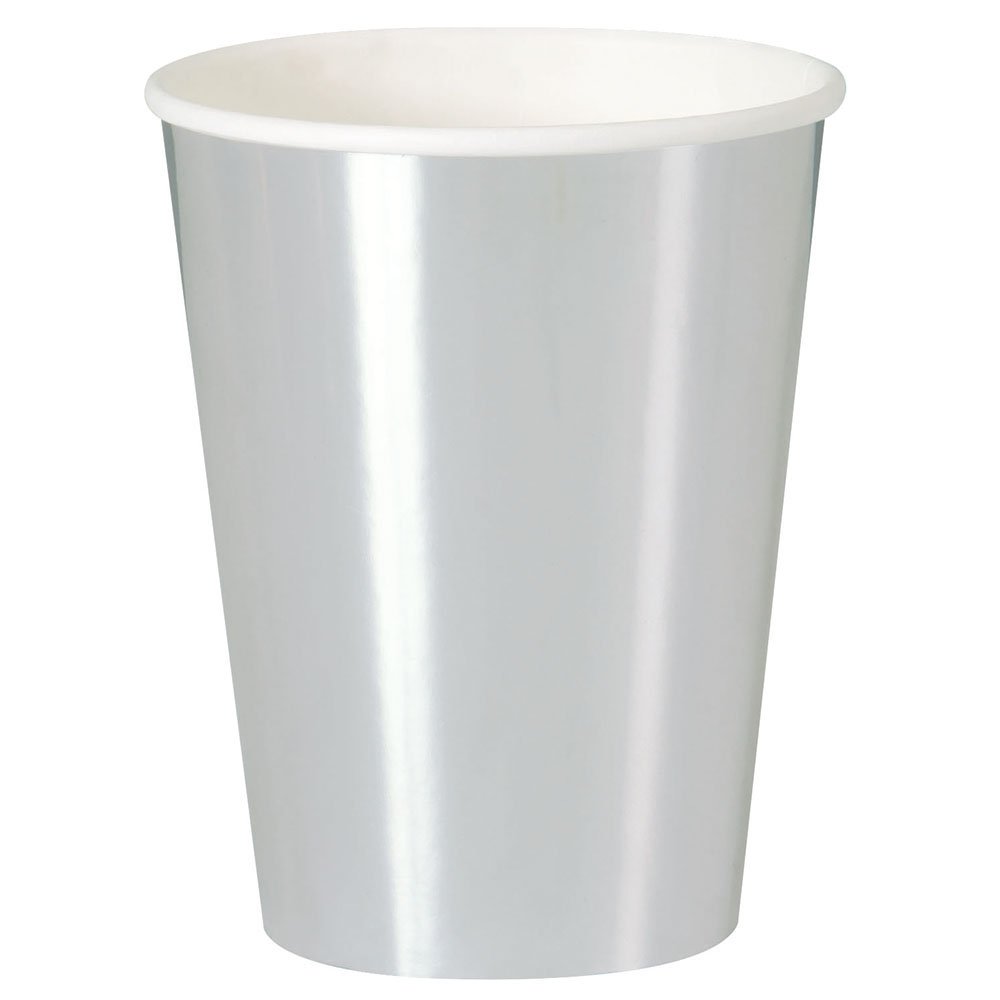 Vaso 12oz Foil Plata C/8