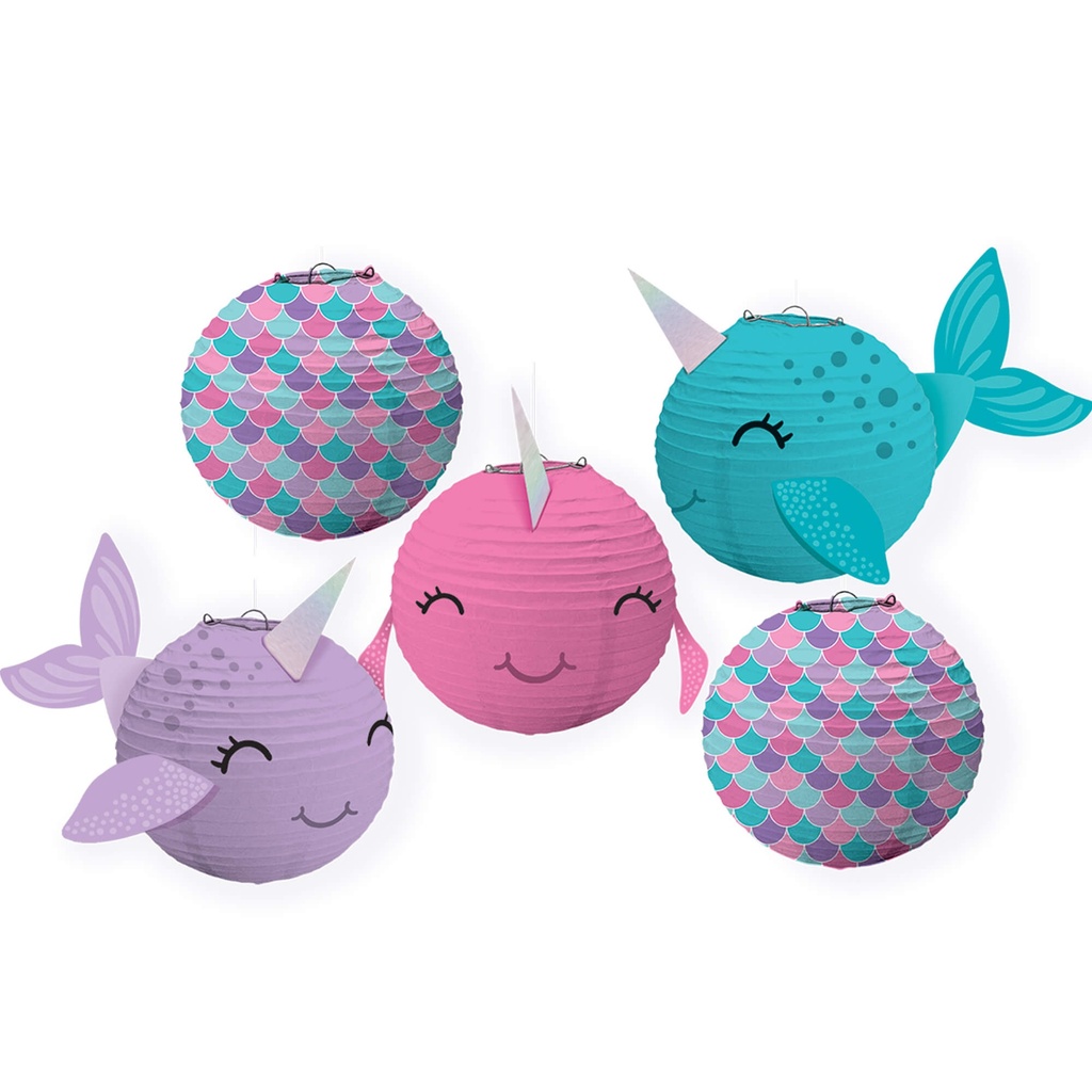 Mini Paper Lanterns Narwhal C/5