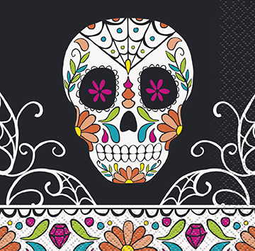 Servilleta CH Day Of The Dead Skull C/24