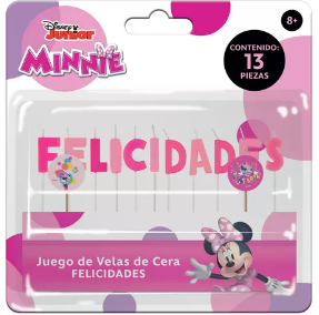 Vela Felicidades Minnie Mouse C/13