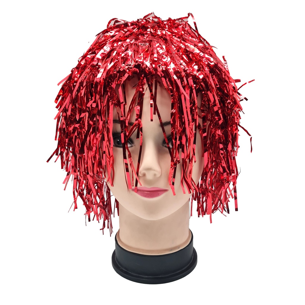 Peluca Metalica Roja C/1
