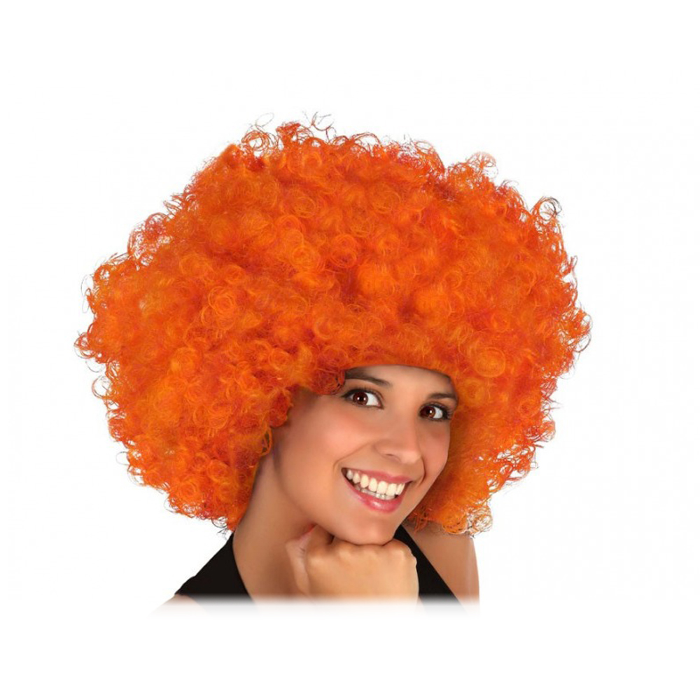 Peluca Afro Naranja C/1