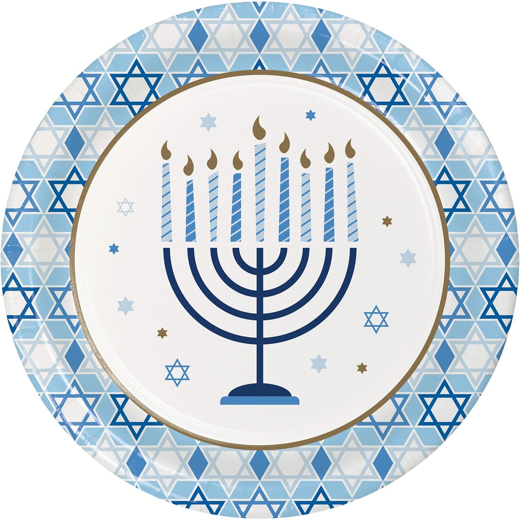 Plato 9" Hanukkah Celebration C/8