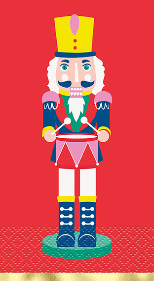 Servilleta Rectangular Vibrant Christmas C/16