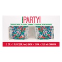 Plastic Shot Glasses Vibrant Christmas C/2