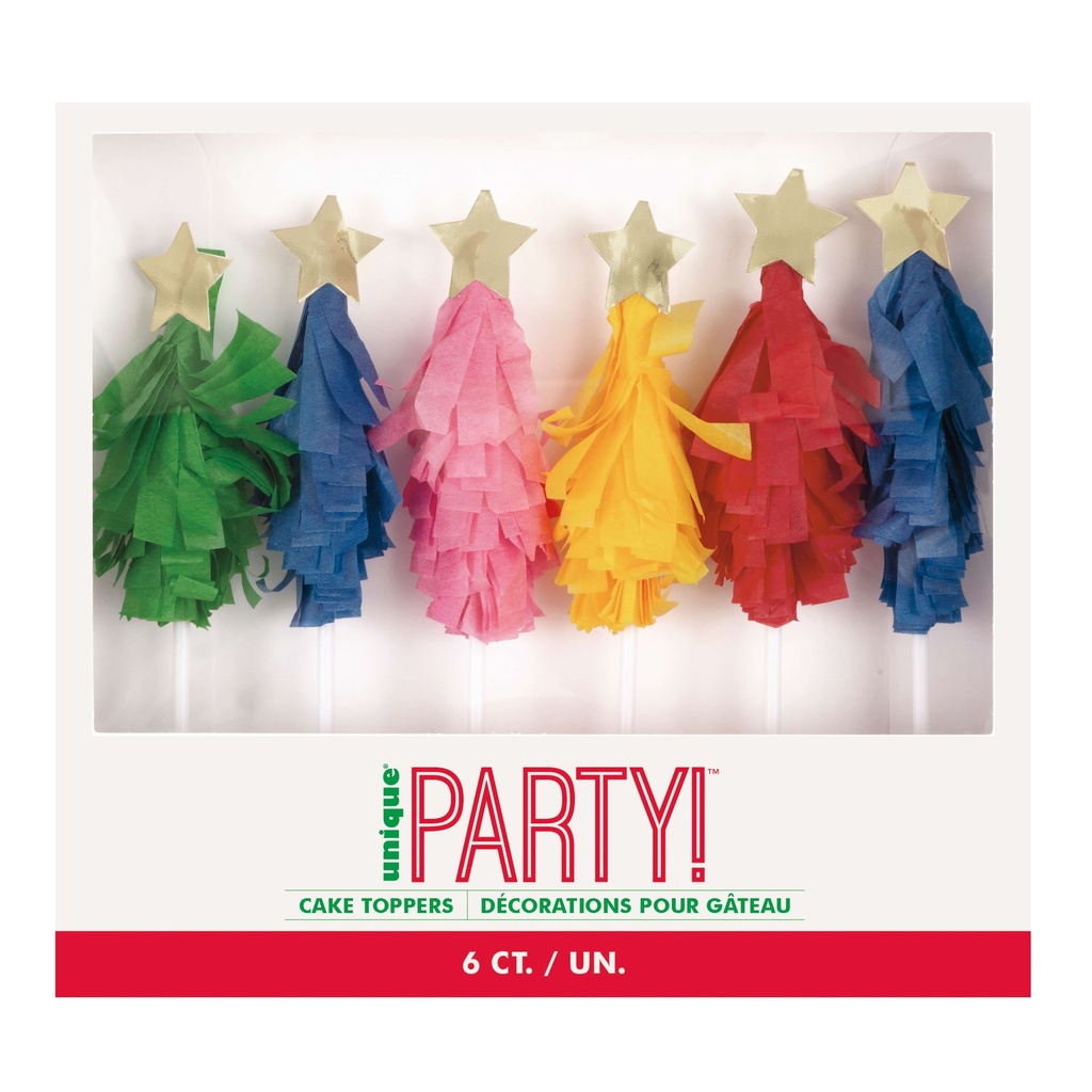 Cake Toppers Vibrant Christmas C/6