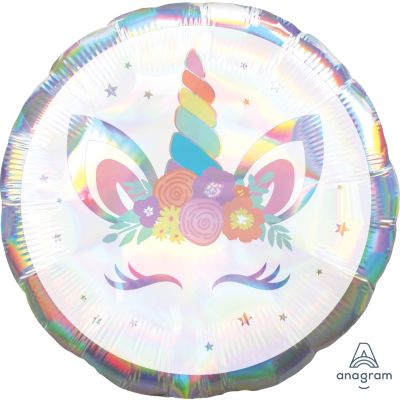 Globo 18" Unicornio Party Iridescent C/1