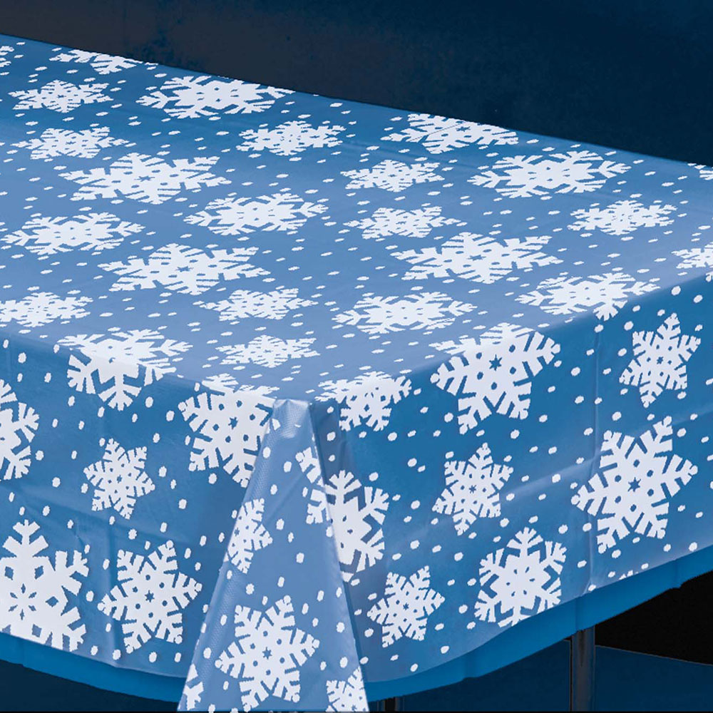 Mantel Transparente Copos de Nieve C/1