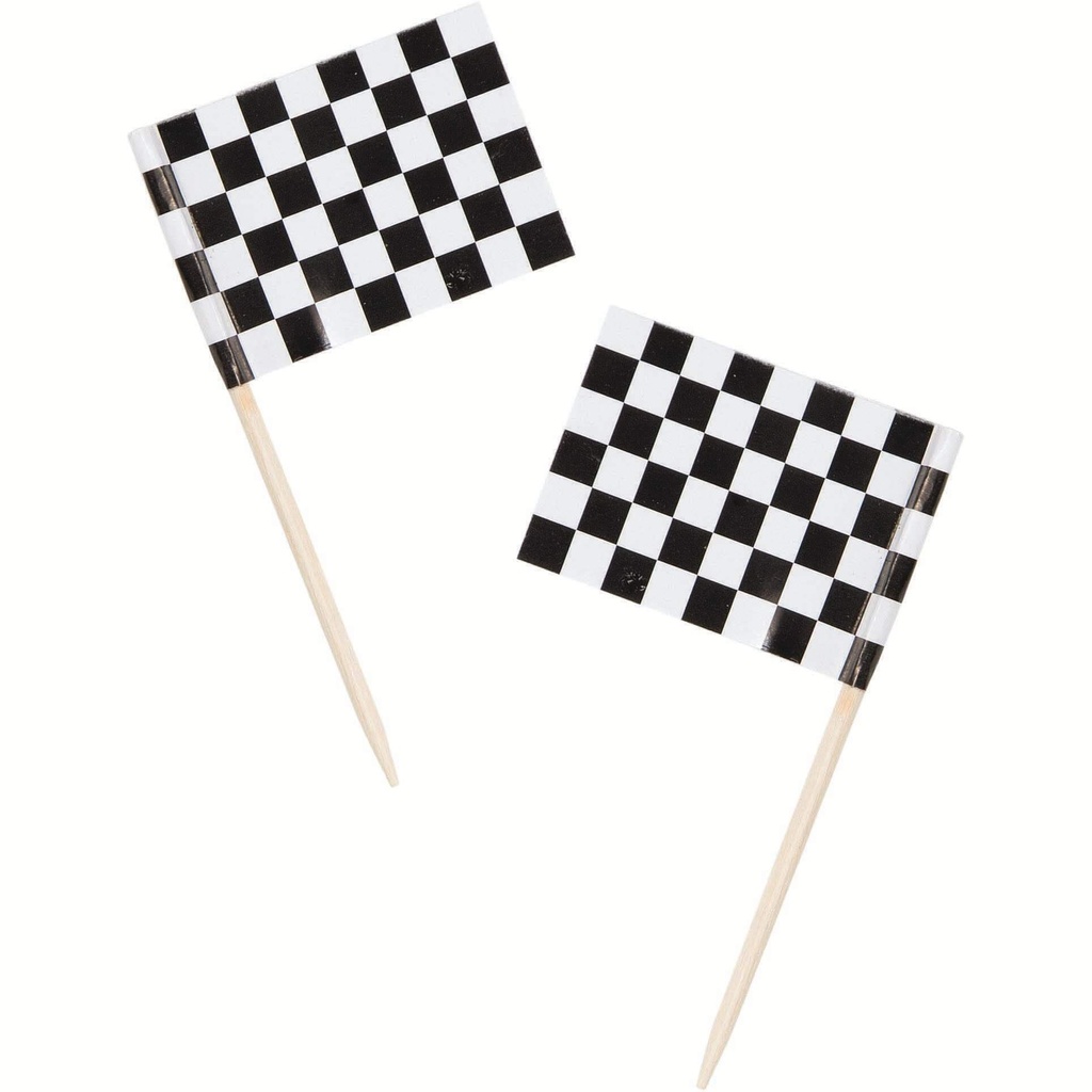 Party Picks Black & White Checks C/50