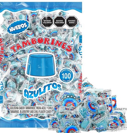 Tamborines Azulitos C/100