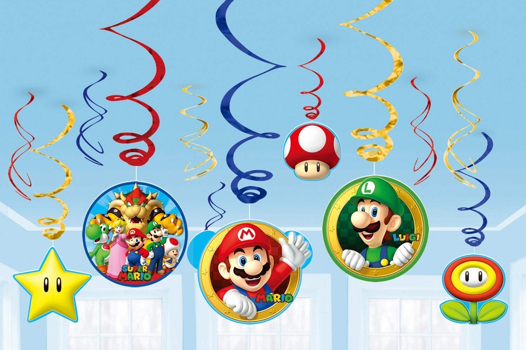 Swirl Decoration Mario Bros C/12